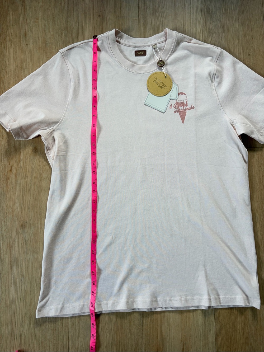 Common People Gelato Graphic Tee Pink Men’s Medium NWT Ice Cream Back Print - Picture 9 of 10